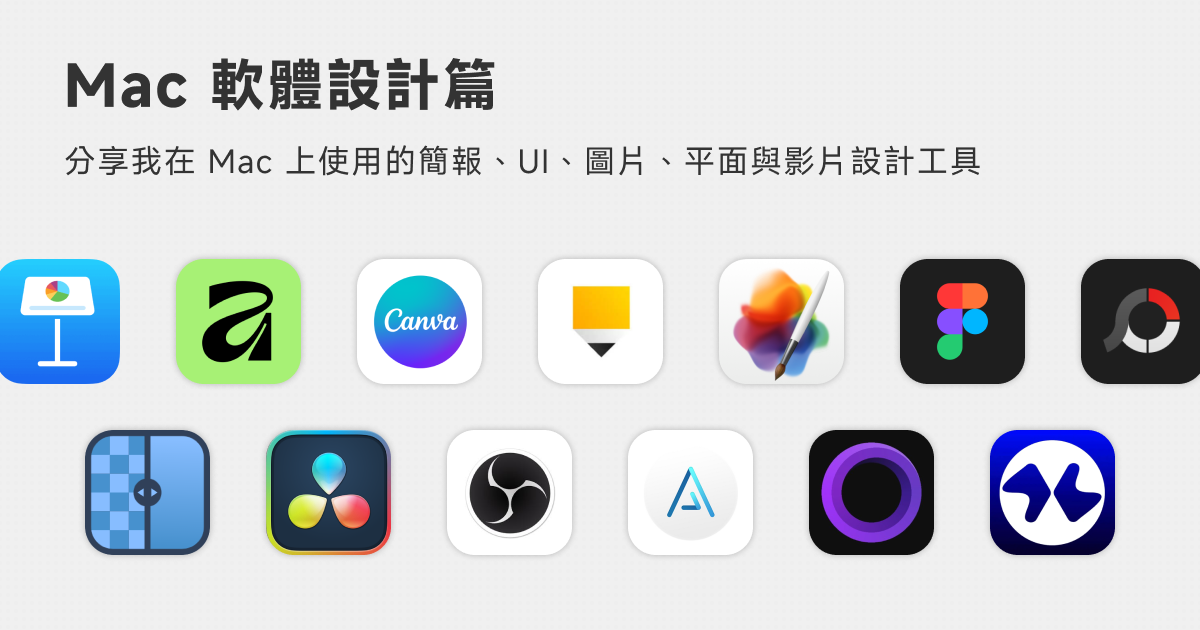 Mac 軟體．設計篇